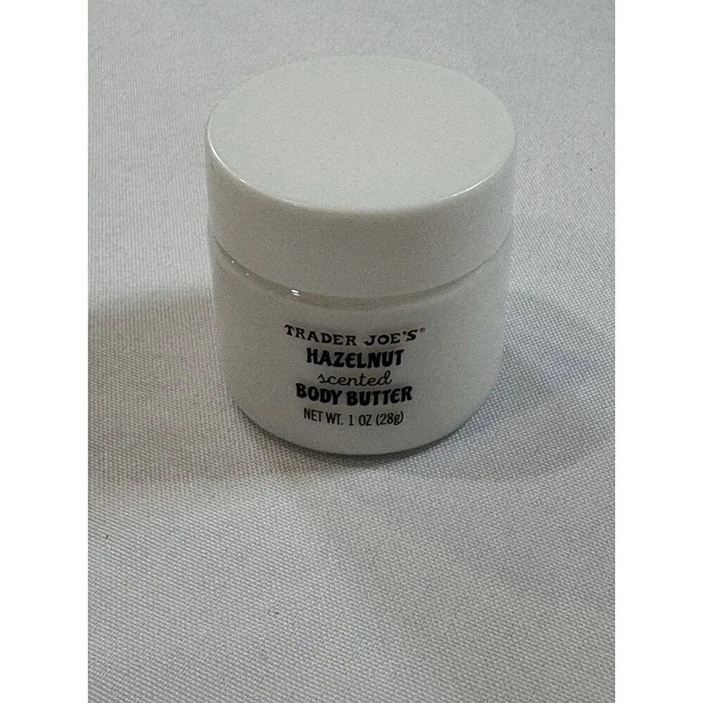 TRADER JOE'S HAZELNUT SCENTED BODY BUTTER 1 oz. (28 g) MOISTURIZES SKIN- TRAVEL